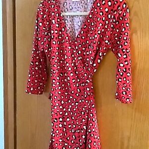 LuLaRoe red Michelle wrap dress